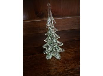 Beautiful Glass Pine Tree / Christmas Tree Paperweight