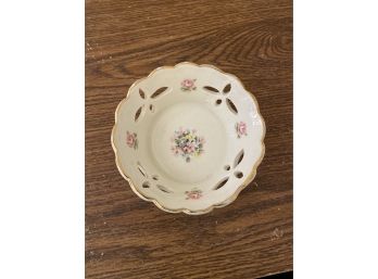 Small Floral Trinket Dish With Cut Outs