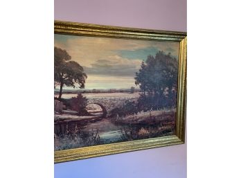 Large Sofa Sized Country Stream/ River House  Print