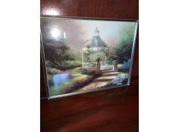 Thomas Kinkade Floral Gazebo Print