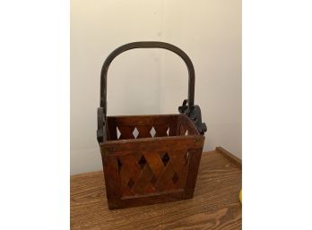 Farmhouse Decor Wooden Basket