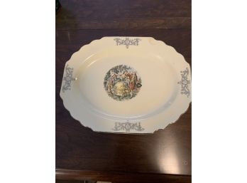 N.S George Canarytone Platter With 22kt Platinum