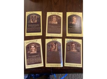 Lot Of 6 Hall Of Fame Post Cards