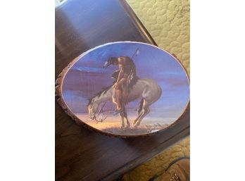 Bear Mountian New York Native American On A Horse. On Wood