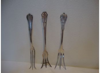 3 Sterling Unique Forks 30 Grams