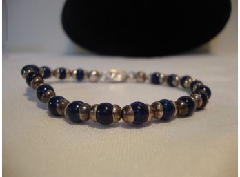 Sterling Blue Semi-precious Stone Bracelet 8'