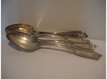 4 Sterling Serving Spoons Tress & Harrington 200 Grams