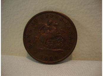 1850 Bank Of Upper Canada One Penny Bank Token