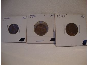 1941, 1942, 1943 Wheat Pennies