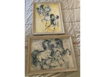 Two Framed Horse Prints