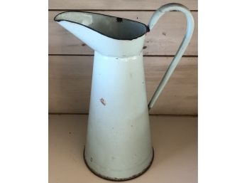 Teal Enamel Pitcher