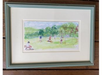 Framed Watercolor Signed And Dated