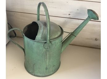 Green Metal Watering Can