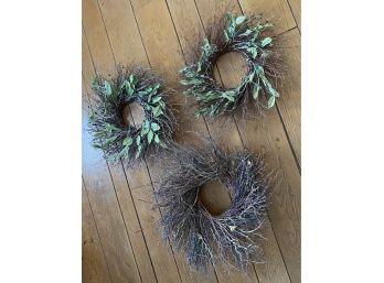 Three Natural Wreaths