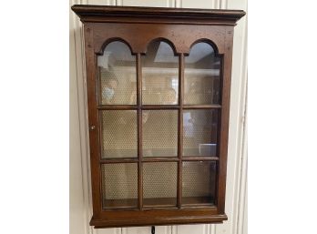 Nine Light Hanging Lighted Curio In Pine