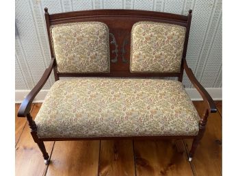 Carved Walnut Eastlake Settee