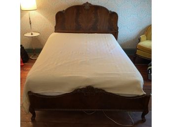 Rom Weber Carved Full Size Bed Circa 1930's