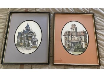 Two Victorian Architectural Prints