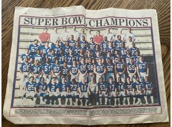 New York Giants Jan 26, 1987 Super Bowl Champs Team Picture