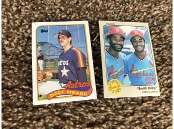 1980s Baseball Cards - Ozzie Smith, Dave Meads