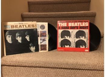 Meet The Beatles And A Hard Day's Night Vinyl Records