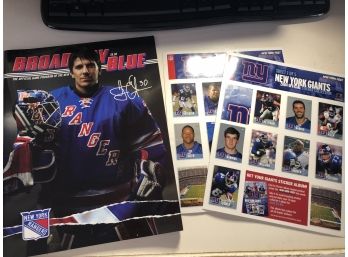 Early 2000s NY Sports Programs And Stickers