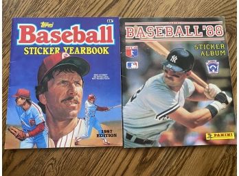 1987 And 1988 Baseball Sticker Yearbooks