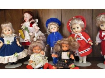 Lot Of 7 Small Dolls