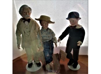 Lot Of 3 Dolls Mark Twain