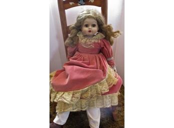 Vintage Doll In Chair