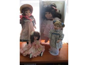 Lot Of 4 Dolls By Jerri