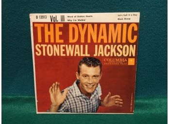 The Dynamic Stonewall Jackson.  Vol. III. Vintage 45rpm 4 Song EP Record And Cardboard Picture Sleeve.