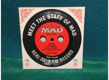 A MAD Record. Meet The Staff Of MAD On This Real 33 1/3 R.P.M. Record.