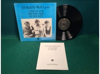 Gordon Bok. All Shall Be Well Again On Folk-Legacy Records Mono. Vinyl Is Very Good Plus.