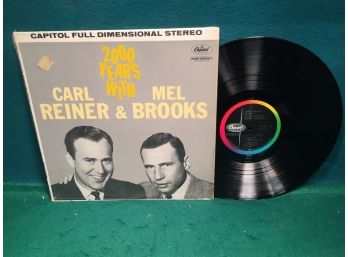 Carl Reiner & Mel Brooks. 2000 Years With On Capitol Records Stereo. Vinyl Is Very Good (Plus). Comedy.