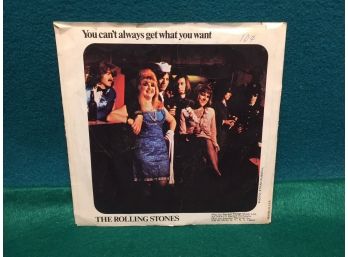 The Rolling Stones. You Can't Get No Satisfaction/Honky Tonk Woman. Vintage 45 Rpm Record And Picture Sleeve.