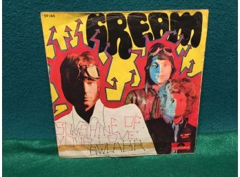 Cream. Sunshine Of Your Love/Swlabr. Vintage German Import 45 Rpm Record And Picture Sleeve.