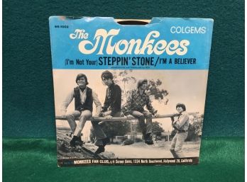 The Monkees. I'm A Believer/(I'm Not Your) Steppin' Stone. Vintage 45 Rpm Record With Picture Sleeve.