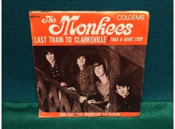 The Monkees. The Last Train To Clarksville/Take A Giant Step. Vintage 45 Rpm Record With Picture Sleeve.