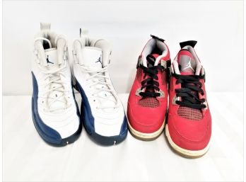 Youth Nike Air Jordan 4 Retro Toro Bravo & Air Jordan 12 Retro  BG 'french Blue' Sneakers Size 5.5