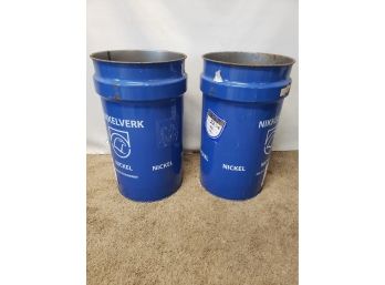 Pair Of Royal Blue Steel Drums