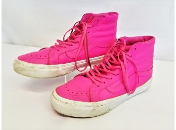 Vans SK-8 Neon Leather Slim Pink High-top Skateboarding Sneakers  Size  Men 6 / Women 7.5