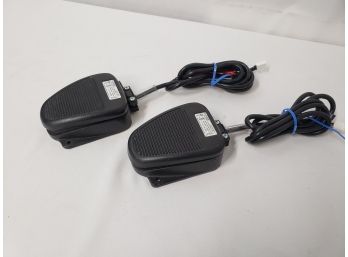 Two Linemaster Clipper Switch Single Momentary Foot Pedals - Model 632-S