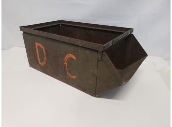 Vintage Industrial Steel Box Organizing Box