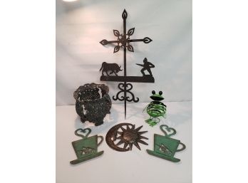 Lot Of Metal Garden And Home Decor