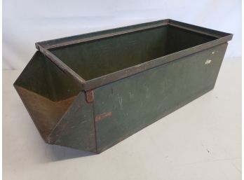 Large Vintage Industrial Steel Box Organizing Box, Good For Repurpose