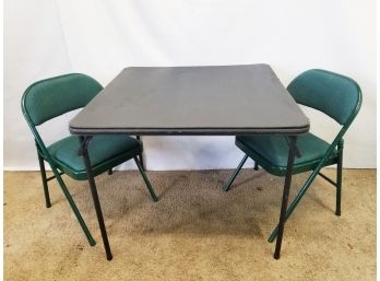 Folding Card Table & Two Chairs