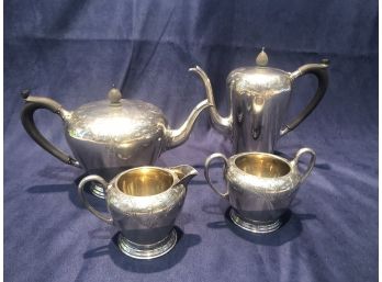 4 PIECE BIRKS STERLING (GROSS OZT 64.97) SILVER COFFEE AND TEA SERVICE  COFFEE, TEA, CREAMER AND SUGAR BOWL