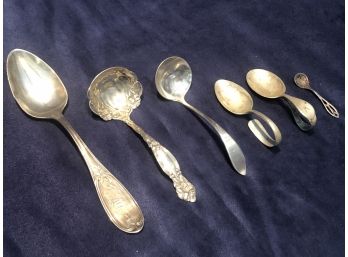 Assorted Lot Of  Six Sterling Silver Spoons