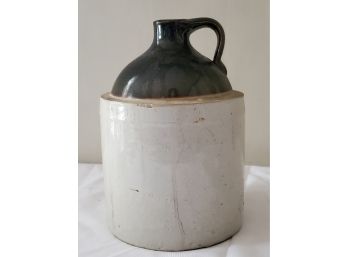 Antique Stoneware Crockery Brown & Beige Moonshine Whiskey Jug